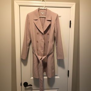 Light pink spring trench coat